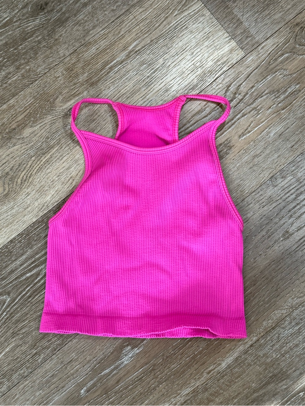 GAP Hot Pink Ribbed Cropped Tank